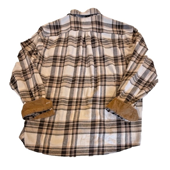 Dubinik Customized Version Mens Plaid Flannel Lng Slve Shirt Cord Flip Cuff; XXL - Picture 2 of 10